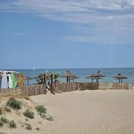 Amour A La Plage, Appartement Climatise, Terrasse A Barcares A Deux Pas De La Plage *