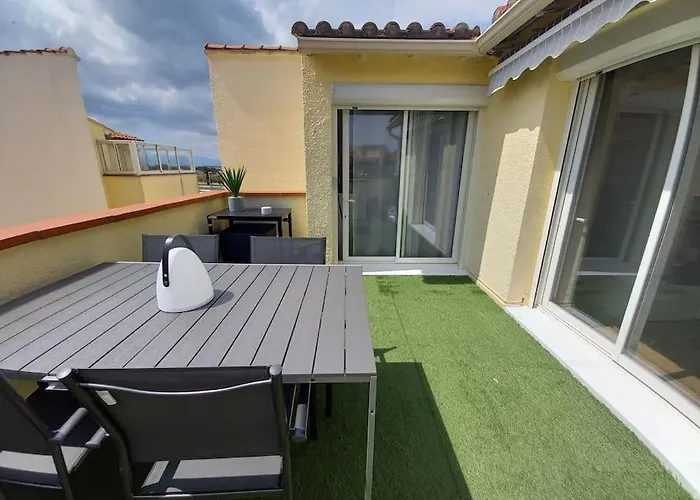 à La Plage, Climatisé, Terrasse à Barcares à Deux Pas De La * Le Barcarès