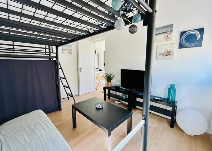à La Plage, Climatisé, Terrasse à Barcares à Deux Pas De La Apartamento